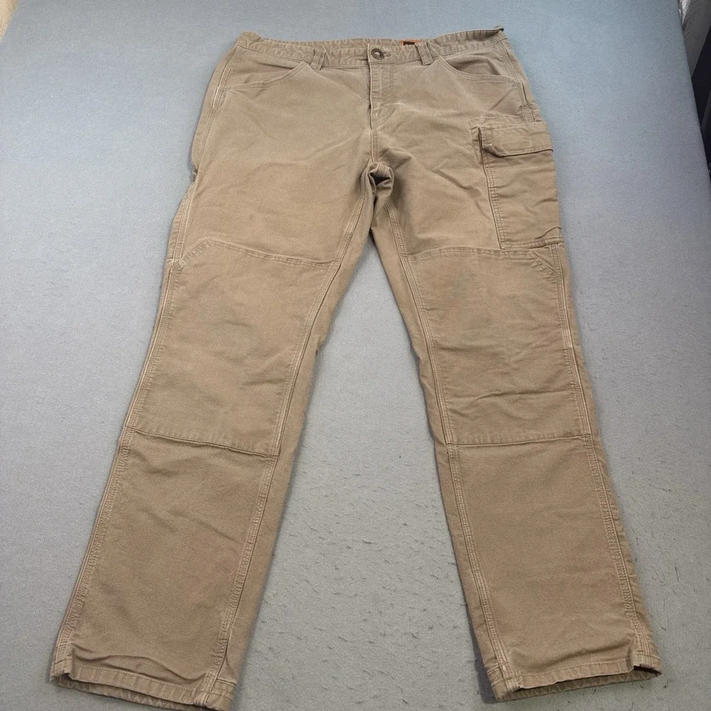 Volcom Caliper Workwear Double Knee Carpenter Cargo Pants SZ 38/30 Khaki Brown